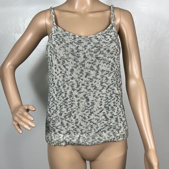 Madewell Cotton Heathered Gray Button Detailing Tank Top Size S - Picture 2 of 9